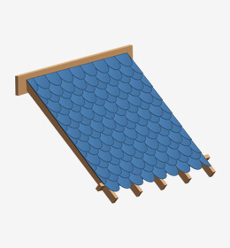 Shingle Roof Blue